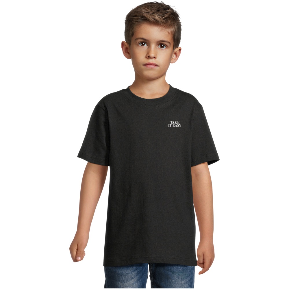 Mister Tee - Kids Take It Easy Palm Paradise Kinder Tshirt - Zwart
